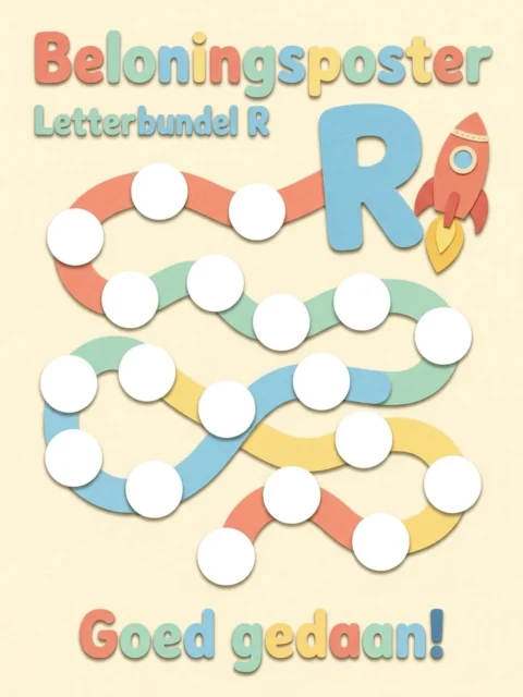Voorbeeld van de beloningsposter uit Letterbundel R